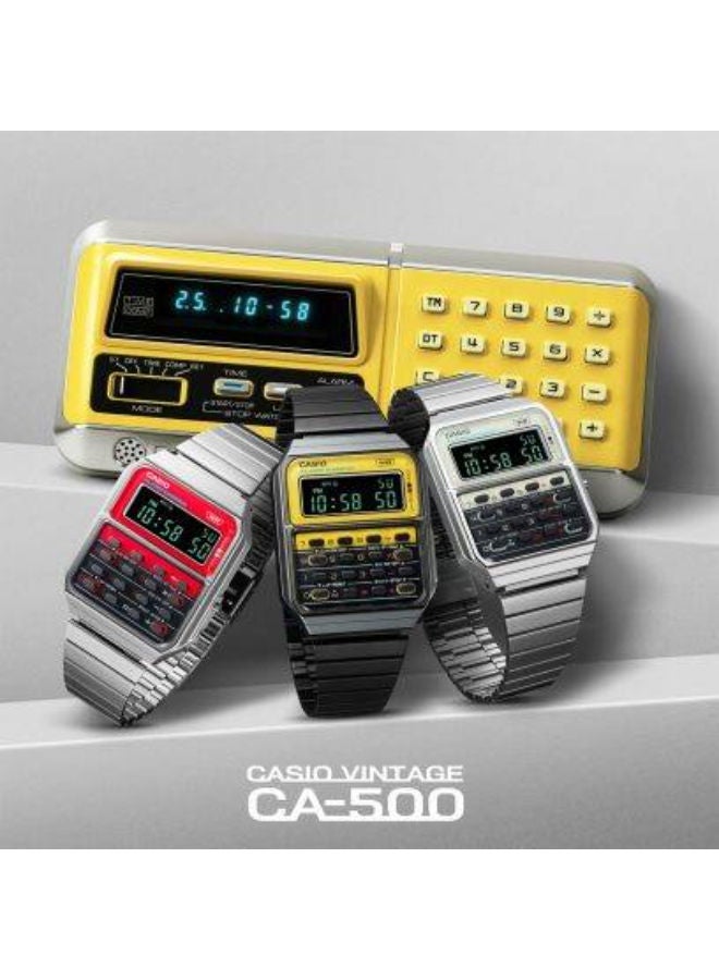 CASIO Stainless Steel Digital Wrist Watch CA-500WE-7BDF - Image 2