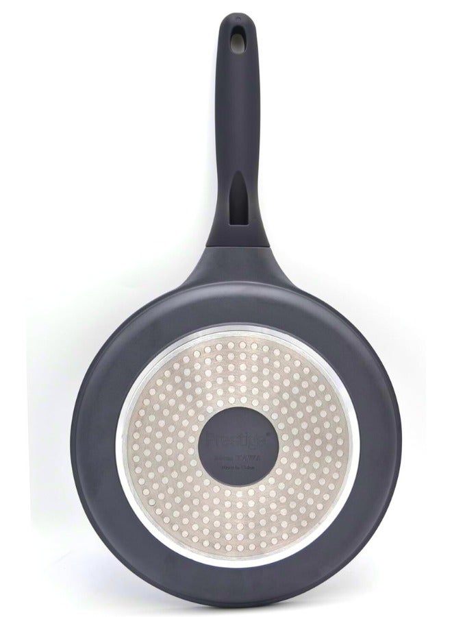 Chase Up Flat Tawa 24cm | Non-Stick Granite Coating Dosa Pan | Induction Base Tawa Pan for Dosa/Roti/Chapati with Stick Handle - PR81166 Black - Image 3