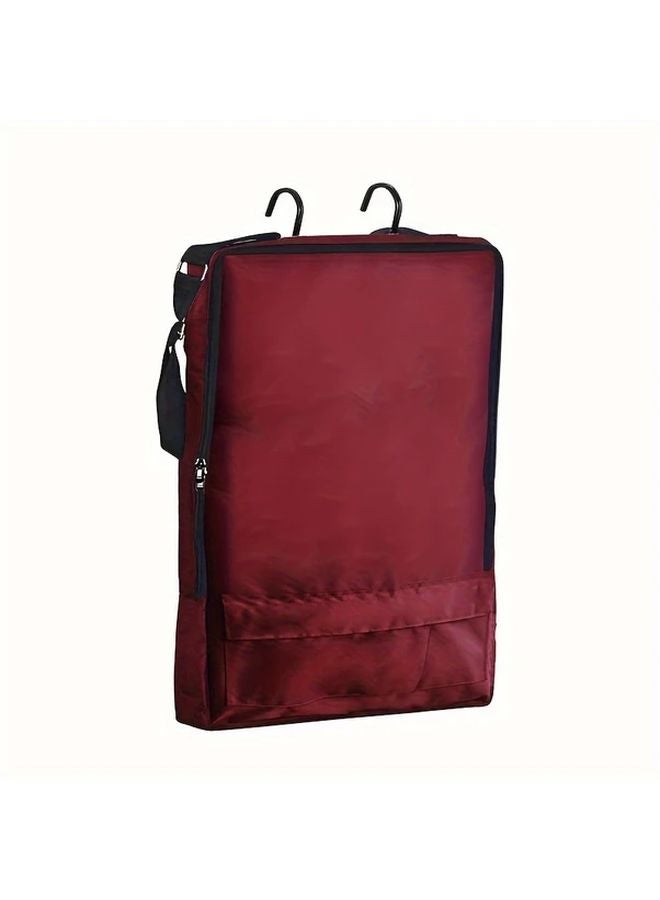 حقيبة منظم معدات الخيول المحمولة كبيرة السعة باللون الأحمر مع 3 حوامل خطافية - Image 1