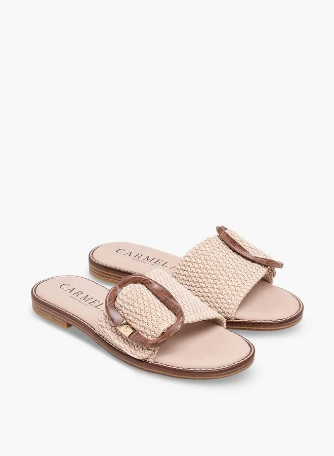 Carmela Women Textured Leather Sandals
