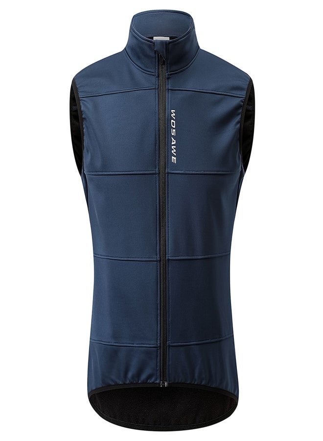WOSAWE Men Cycling Vest Windproof Thermal Fleece Sleeveless Bike Jacket for Outdoor Sport Running Hiking Walking - Image 1