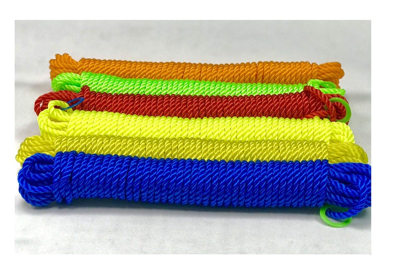 G1 G 1 Multipurpose Twisted Nylon Rope for Both Indoor and Outdoor Purpose | Approx 8 Meter Length | Set of 2, Multicolor - Image 5