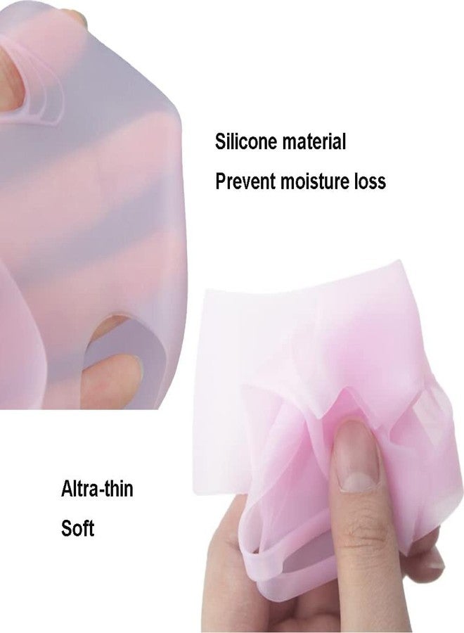 MIBICIRI 2-Pack Silicone Hydrating Mask to Slow Evaporation of Mask Essence, Reusable Mask Sleeve Hook, Facial Moisture Treatment Tool(Pink) - Image 2