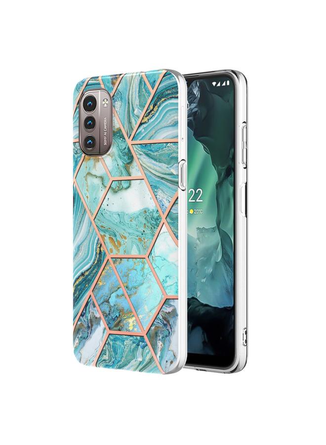 اس-توب جراب لهاتف Nokia G21 / G11 مصنوع من مادة TPU الرخامية المطلية بالكهرباء IMD - Image 1