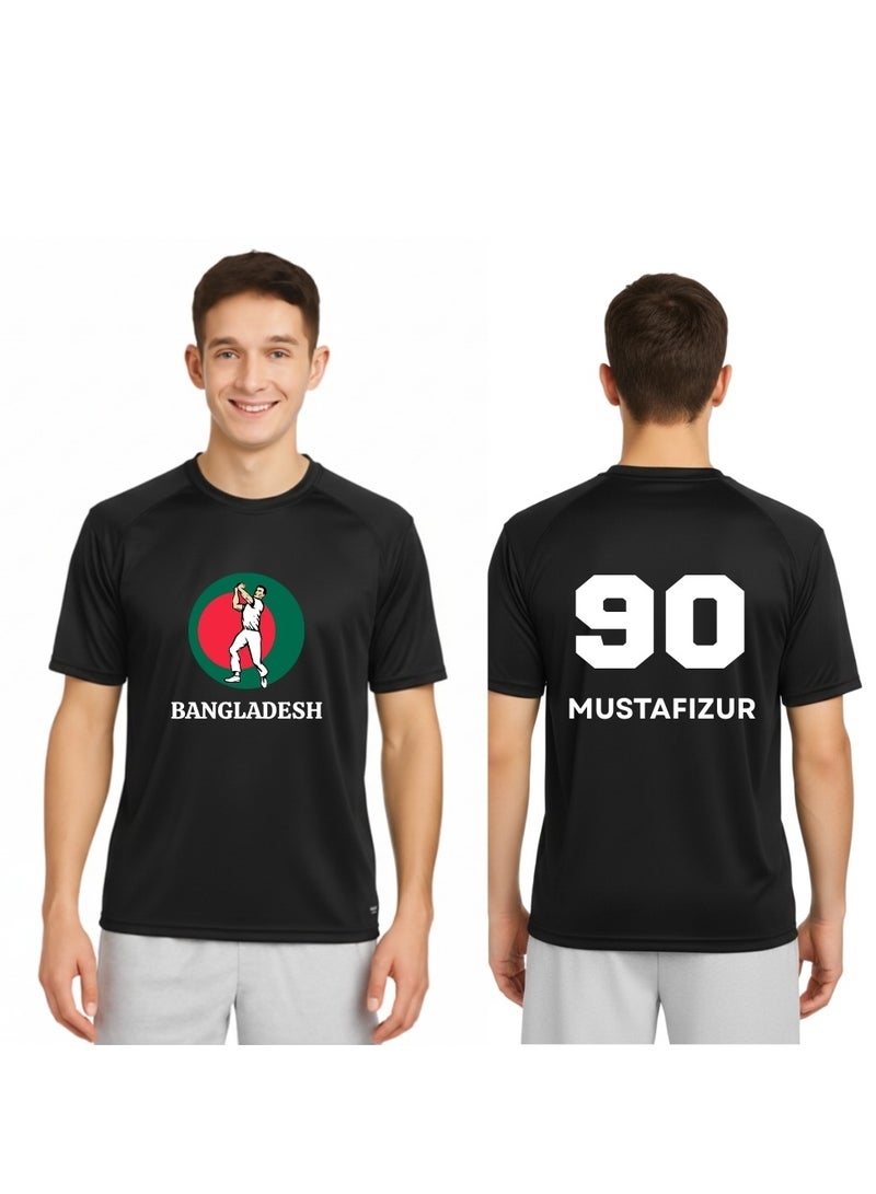 برينت شوب فور مي تيشيرت رجالي بطباعة اسم لاعب كريكيت بنغلاديشي | قميص خفيف الوزن برقبة دائرية وأكمام قصيرة | مثالي للرياضة والتدريب والملابس الكاجوال - Image 1