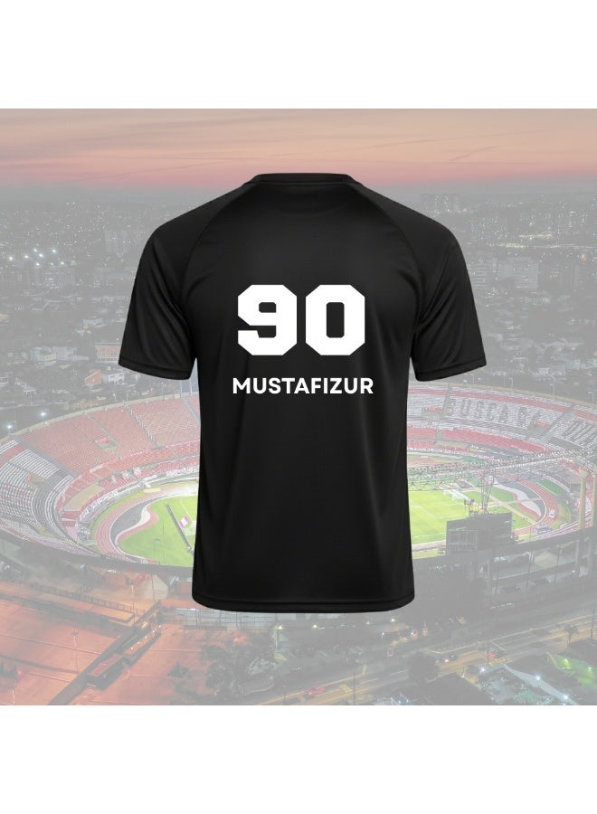 برينت شوب فور مي تيشيرت رجالي بطباعة اسم لاعب كريكيت بنغلاديشي | قميص خفيف الوزن برقبة دائرية وأكمام قصيرة | مثالي للرياضة والتدريب والملابس الكاجوال - Image 2