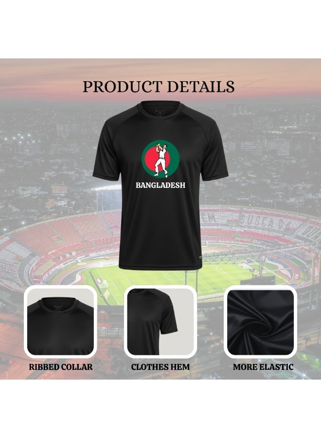 برينت شوب فور مي تيشيرت رجالي بطباعة اسم لاعب كريكيت بنغلاديشي | قميص خفيف الوزن برقبة دائرية وأكمام قصيرة | مثالي للرياضة والتدريب والملابس الكاجوال - Image 4