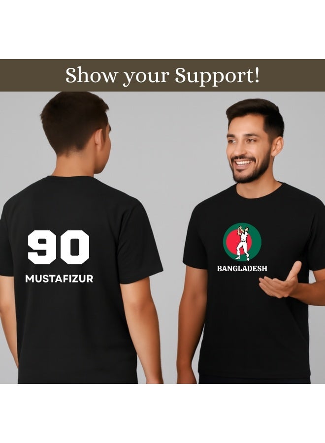 برينت شوب فور مي تيشيرت رجالي بطباعة اسم لاعب كريكيت بنغلاديشي | قميص خفيف الوزن برقبة دائرية وأكمام قصيرة | مثالي للرياضة والتدريب والملابس الكاجوال - Image 5