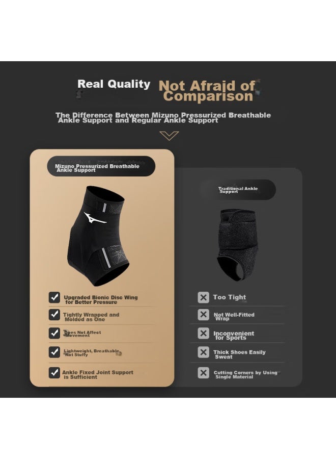Mizuno Ankle Brace, Ankle Sprain Recovery Sleeve, Sports Sprain Prevention, Anti-sprain Foot Support, Ultra-thin Ankle Protector - Image 2