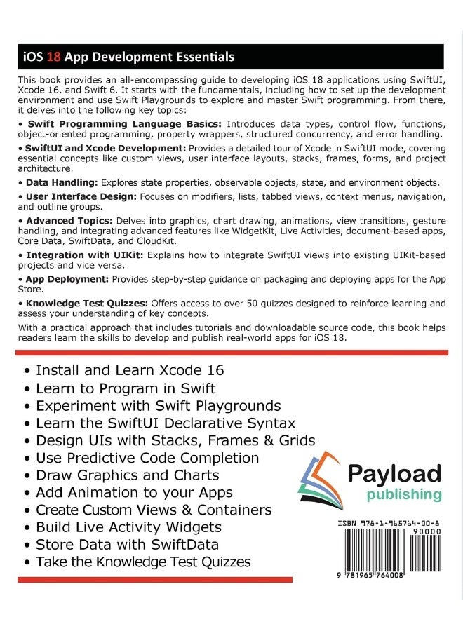 iOS 18 App Development Essentials: Developing iOS Apps with SwiftUI, Swift, and Xcode 16  - Image 2