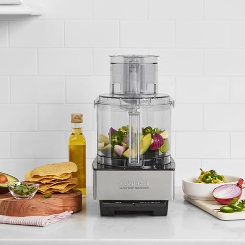 Cuisinart Food Processor, 14-Cup Vegetable Food Chopper for Mincing, Dicing, Shredding, Puree & Kneading Dough, 720-Watt Motor, Stainless Steel, DFP-14BCNY - Image 2