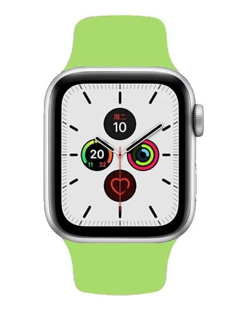 VITION - Sports Band for Apple Watch 45mm 44mm 42mm Soft Silicone Replacement Wrist Strap Compatible with iWatch Series 7/SE/6/5/4/3/2/1 Green - Image 1