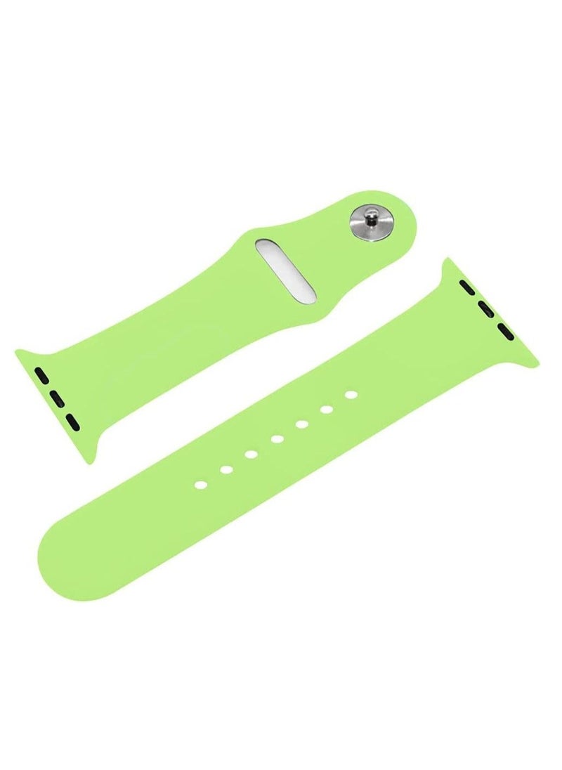 VITION - Sports Band for Apple Watch 45mm 44mm 42mm Soft Silicone Replacement Wrist Strap Compatible with iWatch Series 7/SE/6/5/4/3/2/1 Green - Image 1