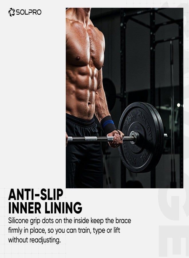 Solpro Savage Weight Lifting Wrist Support | Advanced Wrist Support for Powerlifting & Strength Training (Black/Orange) - Image 2