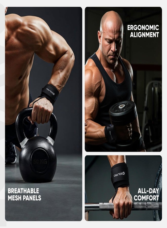 Solpro Savage Weight Lifting Wrist Support | Advanced Wrist Support for Powerlifting & Strength Training (Black/Orange) - Image 3
