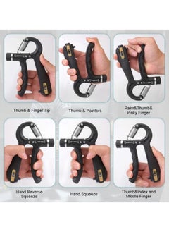 Huitich Grip Hand Strengthener Advanced Resistance Trainer Black 5Kg to 60Kg Strength  - Image 5