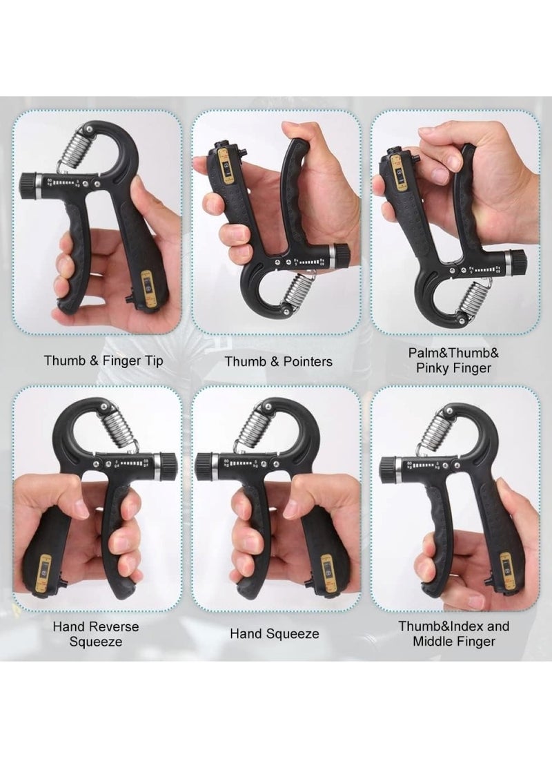 Grip Hand Strengthener Advanced Resistance Trainer Black 5Kg to 60Kg Strength