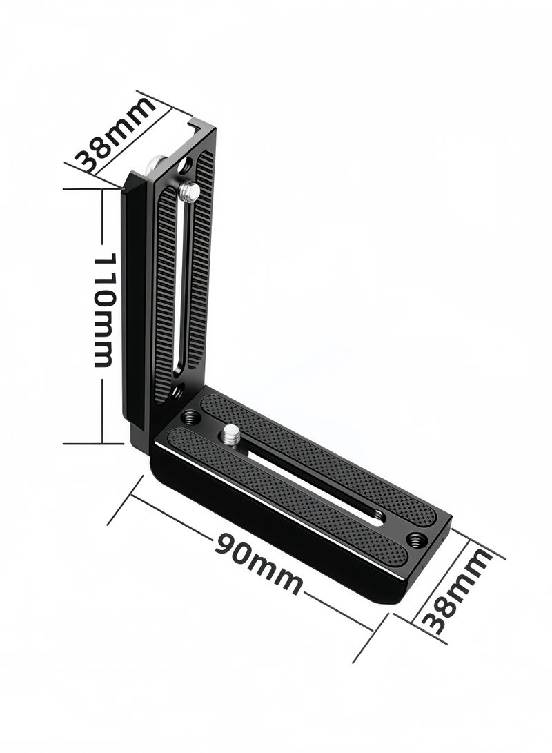 Peachjoy Aluminum L Bracket Vertical Quick Release Plate for DJI Ronin RS2 RSC2 RS3 for Zhiyun Weebill-S Gimbal Stabilizer Tripod Monopod and SLRs - Image 3