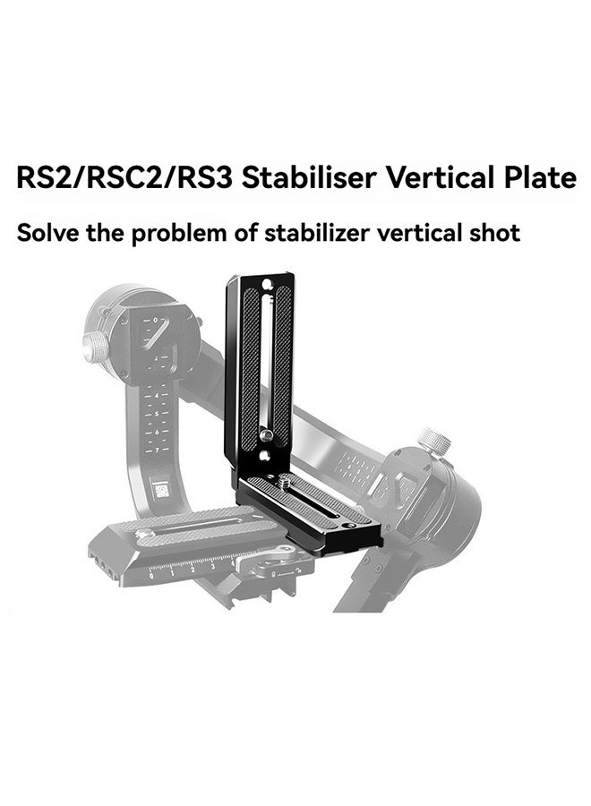 Peachjoy Aluminum L Bracket Vertical Quick Release Plate for DJI Ronin RS2 RSC2 RS3 for Zhiyun Weebill-S Gimbal Stabilizer Tripod Monopod and SLRs - Image 2
