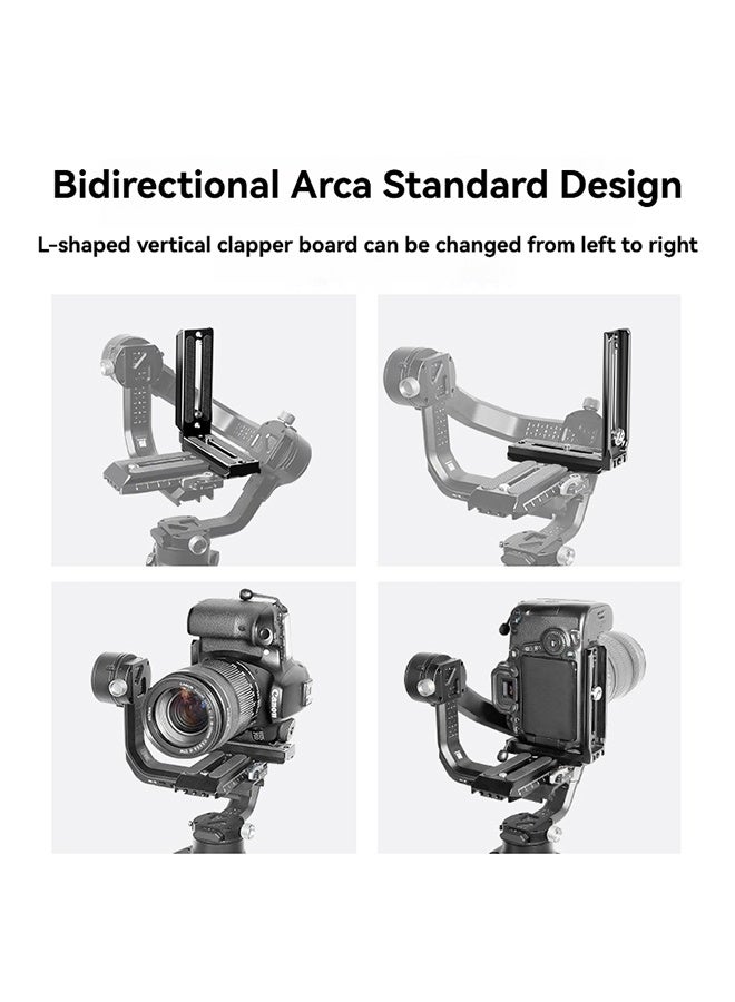 Peachjoy Aluminum L Bracket Vertical Quick Release Plate for DJI Ronin RS2 RSC2 RS3 for Zhiyun Weebill-S Gimbal Stabilizer Tripod Monopod and SLRs - Image 4
