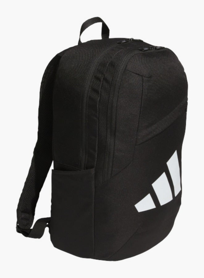 Adidas حقيبة ظهر مدرسية بطباعة شعار مع أحزمة قابلة للتعديل وإغلاق بسحاب - 15x30x45 سم - Image 3