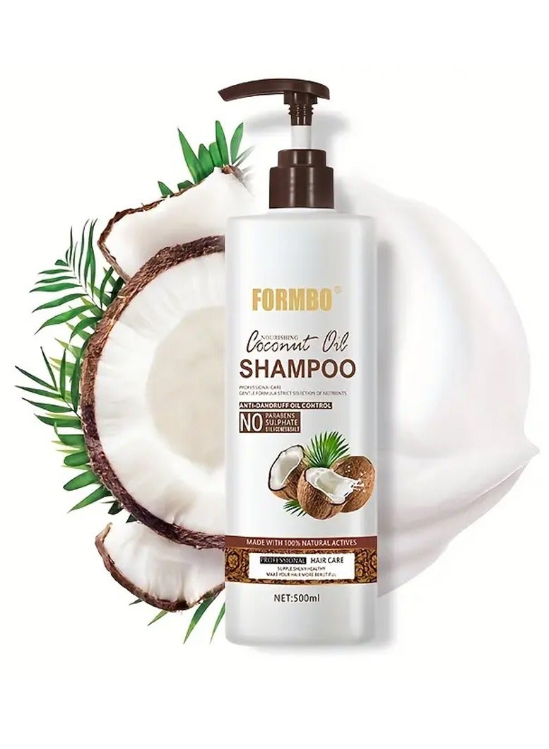 DubaiGallery Coconut Shampoo 500ml - Shampoo with Coconut Fruit Extract - Moisturising and Nourishing Shampoo - Hair Gloss - Soft and Supple Hair - Hair and Scalp Care - All hair types - Beauty - Image 1