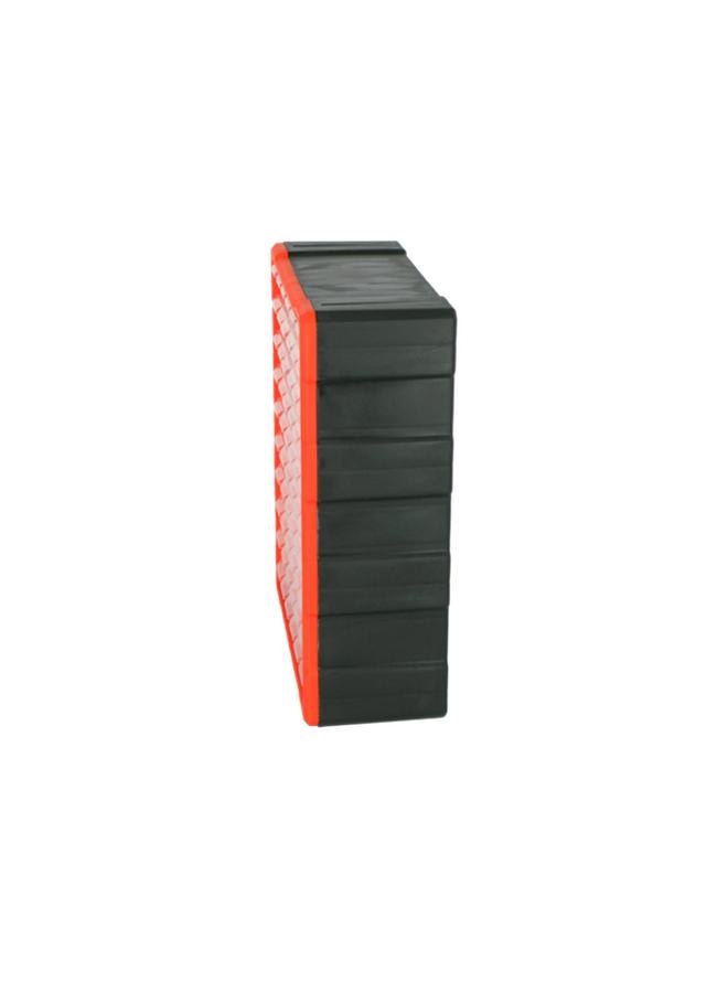 Tactix 60-Drawer Compact and Durable Plastic Storage Box Black and Orange  - Image 3