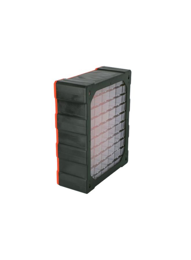 Tactix 60-Drawer Compact and Durable Plastic Storage Box Black and Orange  - Image 4