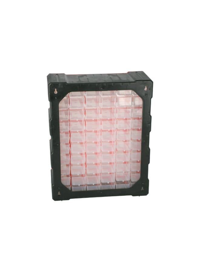 Tactix 60-Drawer Compact and Durable Plastic Storage Box Black and Orange  - Image 5