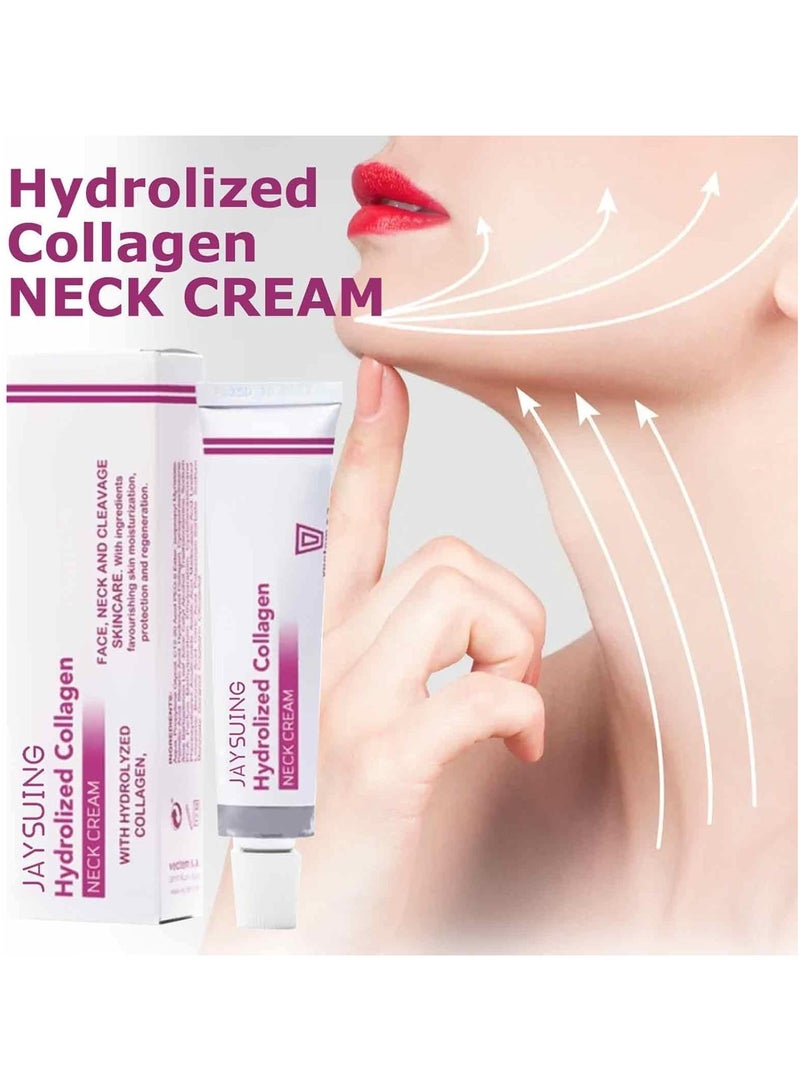 Jaysuing Hydrolyzed Collagen Neck Cream, Smoothing and Diminishing Neck Lines Shaping Swan,Tighten and Lift Neck Cream,Women Face&Neck Tighten and Lift Cream - Image 3