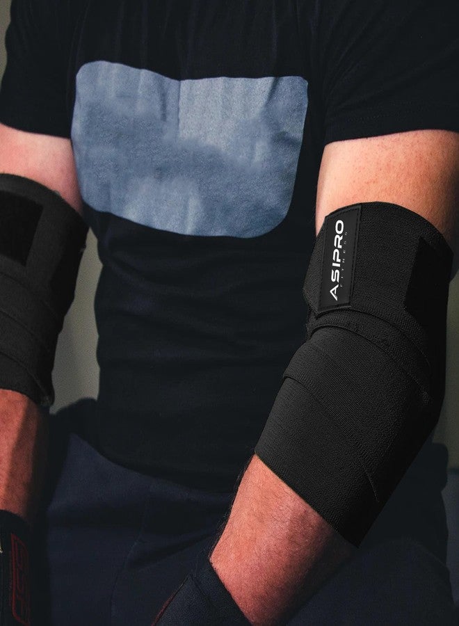 ASIPRO Elbow Wraps for Weightlifting Men & Women 40" Elbow Brace for Weight Lifting, Bench Press & Powerlifting Elbows Support for Weight Lifting Coderas para Gym Elbows Straps for Weightlifting - Image 5