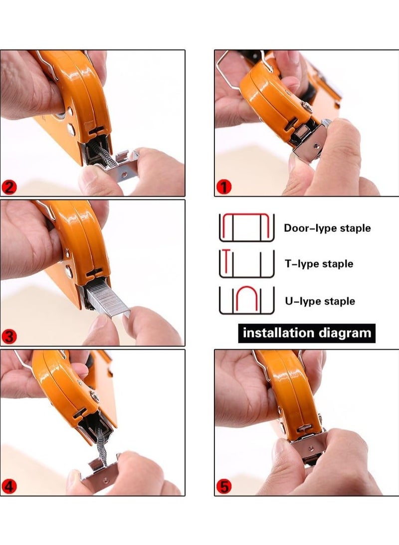 Halamine Staple Gun Kit with Staple Remover and 600Pcs Staples Selection Pack Kit，Hand Operated Carbon Steel Gun Tacker Tool for Upholstery, Fixing Material, Decoration, Carpentry, Furniture - Image 4