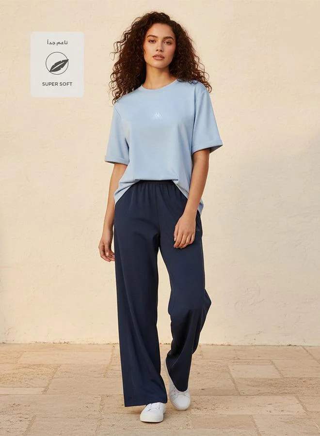 Kappa Blue Kappa 2 Way Stretch Printed T-shirt for Women | Best Price UAE