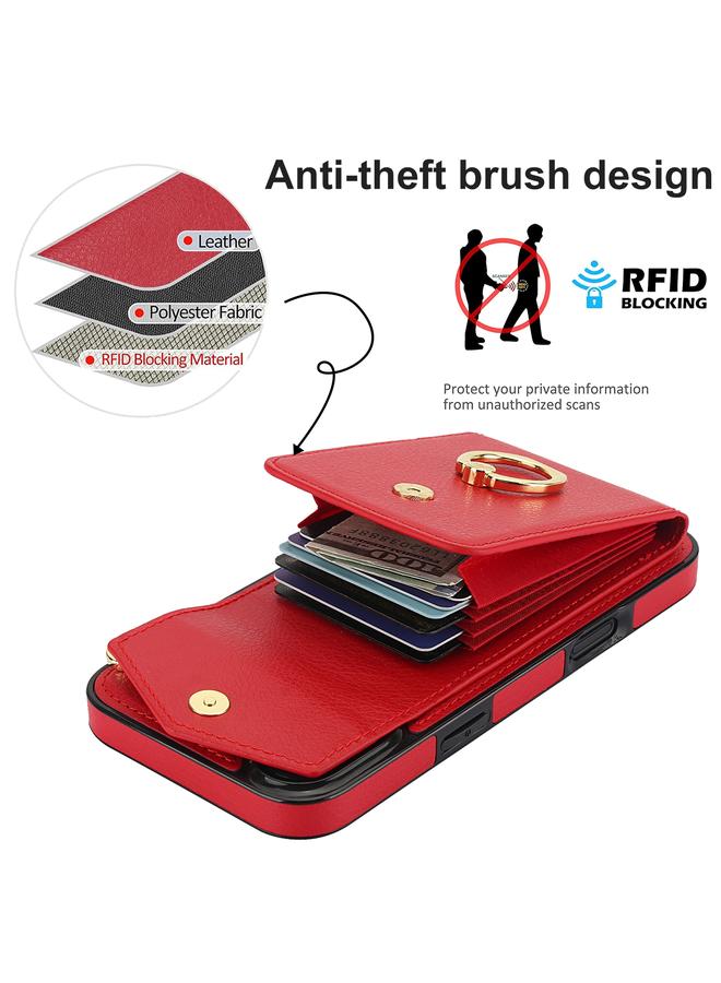 اس-توب جراب لهاتف iPhone 16 Plus مزود بحلقة وفتحة بطاقة RFID - Image 5