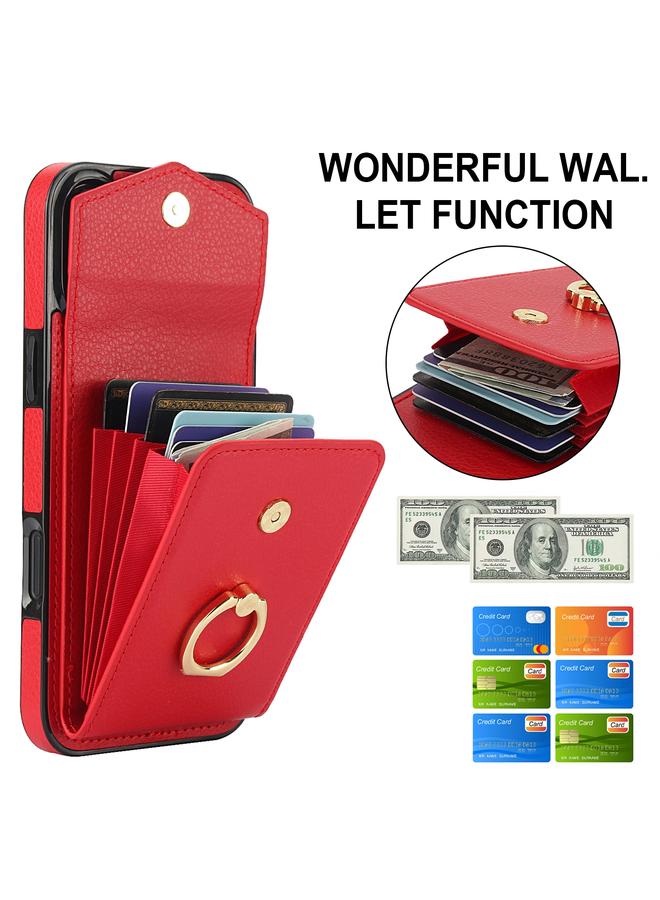 اس-توب جراب لهاتف iPhone 16 Plus مزود بحلقة وفتحة بطاقة RFID - Image 2