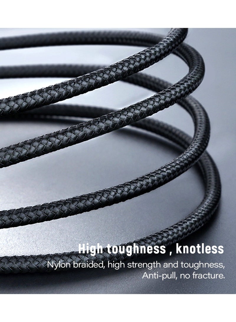 DOIT 3A Nylon Braided Charging Data Cable [Type C to Lightning, 150 cm], Fast Data sync & Charging Speed upto 480mbps, Universal Compatibility
 | See Through Design With Intelligent Display Lamp - Image 3