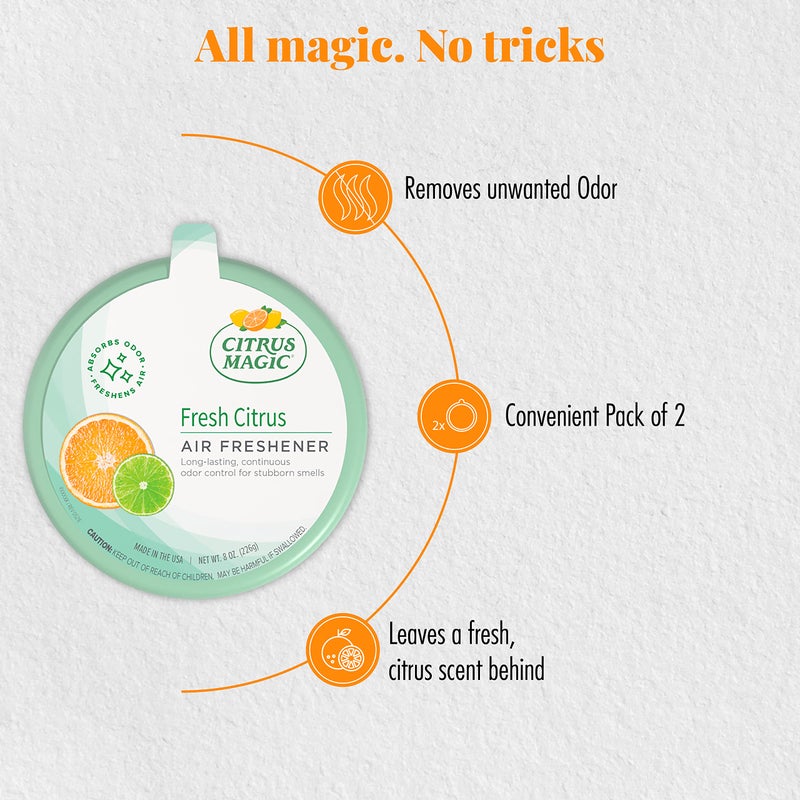 Citrus Magic معطر هواء صلب من سيتروس ماجيك عبوة 2، 8 أونصة، سيتروس - Image 4