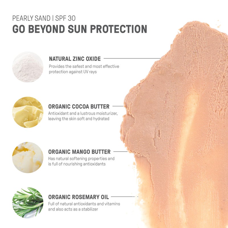 raw elements Raw Element Ultra-Moisturizing Tinted Face Cream, Non Toxic Mineral Face Sunscreen, Daily Tinted Moisturizer, Non-Nano Zinc Oxide, Reef Friendly, All Ages, SPF 30, 1.8 oz, Pearly Sand, Pack of 1 - Image 4