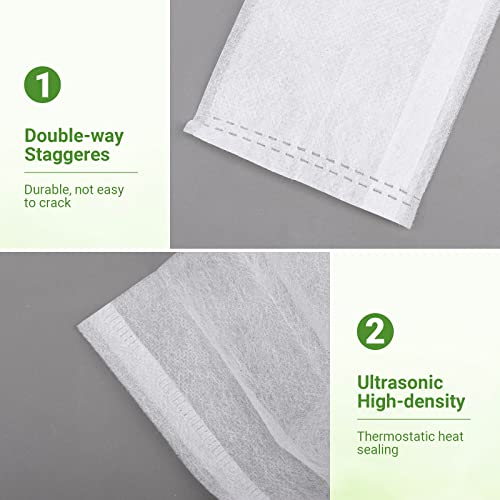 GREANER 200 PCS Nursery Bags, 5.5"x6.3" Non-Woven Fabric Seedling Bags Biodegradable for Home Garden Supply, Tree, Flower, Vegetable, Nursery Pots Container Plants Pouch - Image 5