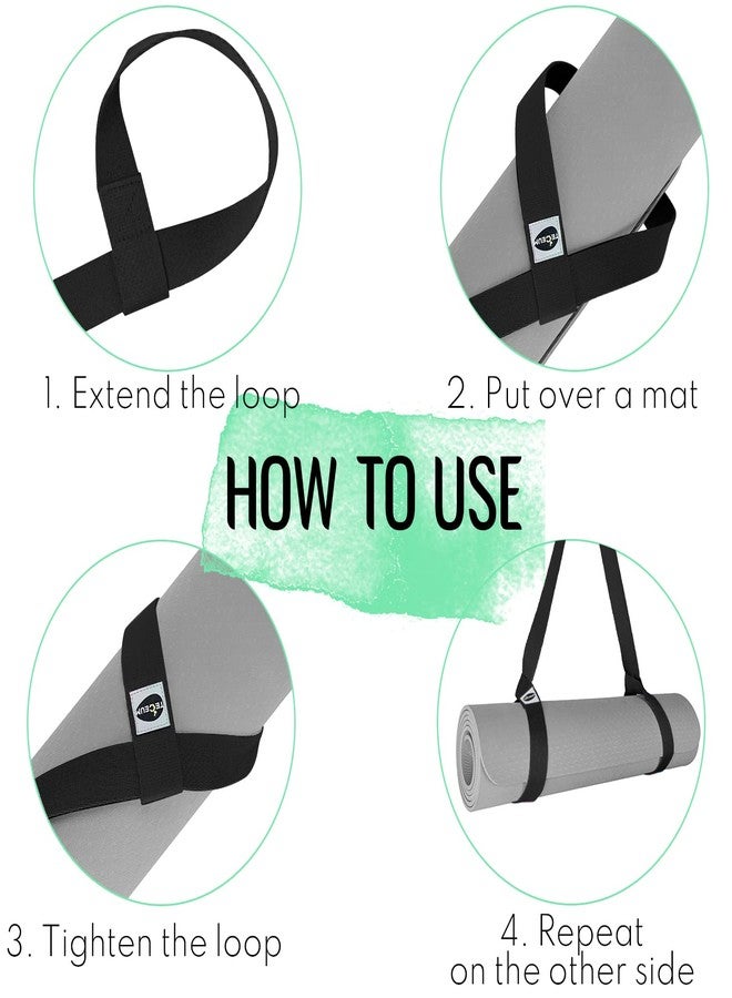 TECEUM Yoga Mat Strap - Black & 30+ Colors - Adjustable Mat Holder Sling Career for All Mats [Mat Not Included] - Image 5