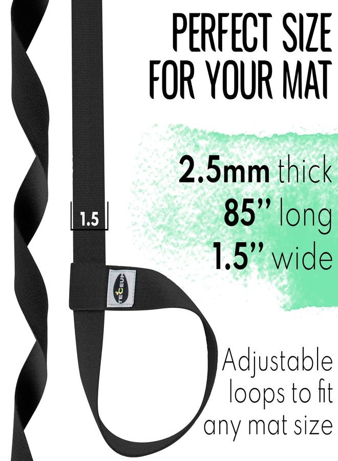 TECEUM Yoga Mat Strap - Black & 30+ Colors - Adjustable Mat Holder Sling Career for All Mats [Mat Not Included] - Image 4