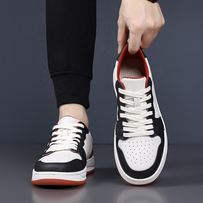 New Trendy Men''s Sneakers Made of Top-Layer Cowhide, Genuine Leather, Stylish and Versatile Sports Sneakers, Low-Top Breathable Casual Men''s Shoes - Image 4