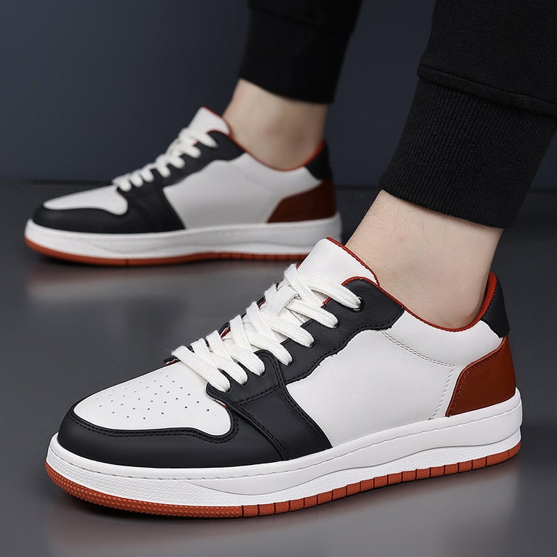 New Trendy Men''s Sneakers Made of Top-Layer Cowhide, Genuine Leather, Stylish and Versatile Sports Sneakers, Low-Top Breathable Casual Men''s Shoes - Image 5