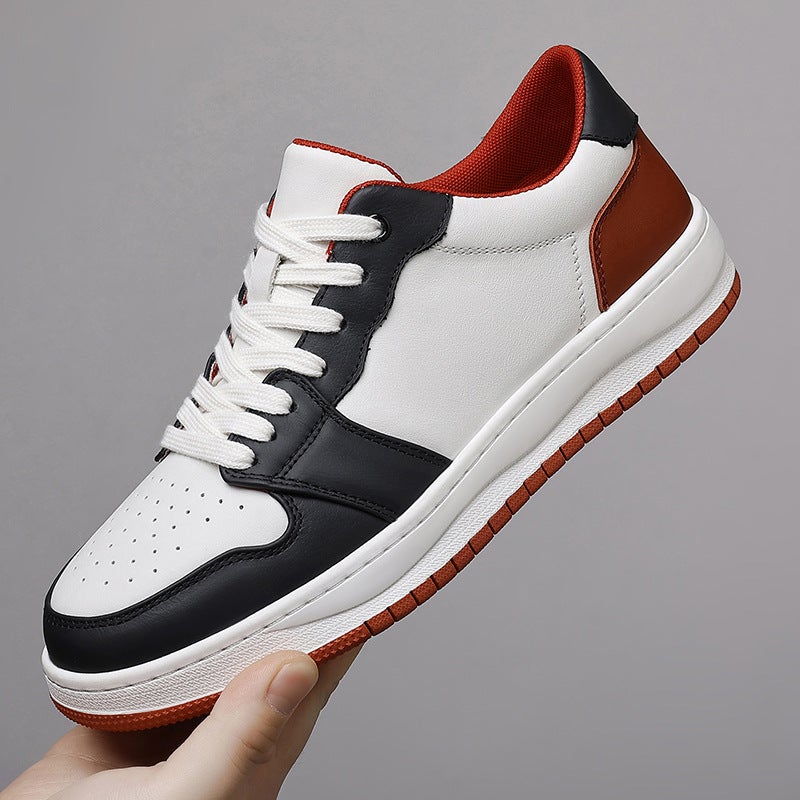 New Trendy Men''s Sneakers Made of Top-Layer Cowhide, Genuine Leather, Stylish and Versatile Sports Sneakers, Low-Top Breathable Casual Men''s Shoes - Image 2