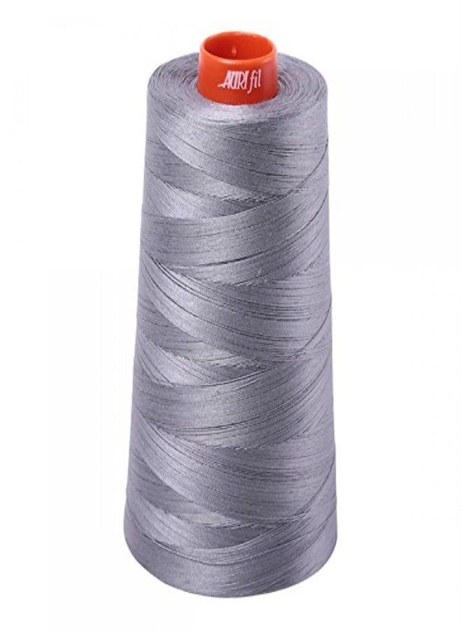 Aurifil 2605 Mako 50 Wt 100% Cotton Thread, 6,452 Yard Cone Grey - Image 2
