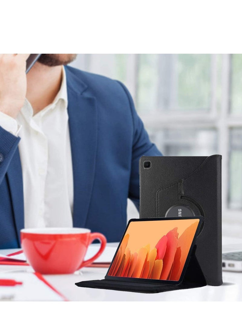 vesus - Galaxy Tab A7 Case, 10.4" 2020 Tab A7 case, PU Leather Smart Case 360 Degree Rotating case Smart Folio Book case For Samsung Galaxy Tab A7 10.4-inch 2020 case (SM-T500/T505/T507) (Black) - Image 1