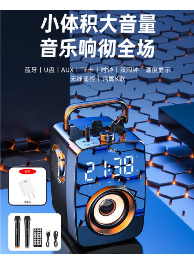 aigo Wireless Bluetooth Speaker Outdoor Square Dance Audio Large Volume Portable Bass Speaker Premium Edition Display Screen - Image 1