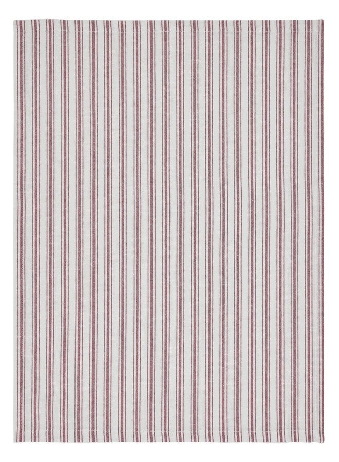 Piper Classics Timeless Ticking Red Stripe Ruffled Shower Curtain, Country Farmhouse, Christmas Bathroom Décor, 72'L x 72" W - Image 4