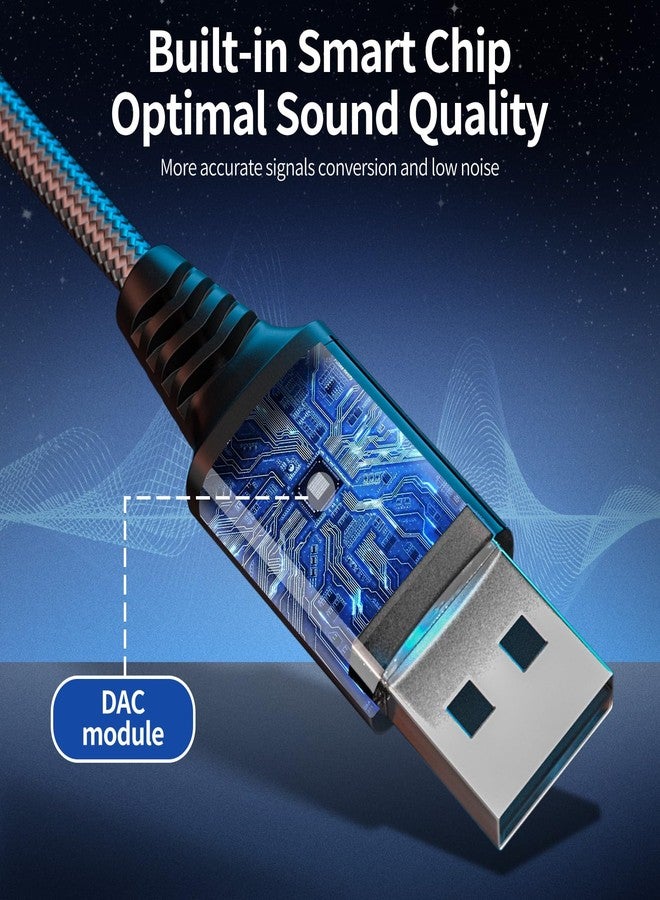 OITYEUF USB to 3.5mm Jack Audio Adapter, USB to Audio Aux Cable External Stereo Sound Card, USB to 3.5mm TRRS Female Headset for PS4/PS5/Headphone/Mac/Linux/PC Windows/Laptop/Desktops/Docking Station (Gray) - Image 5