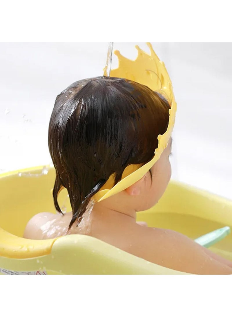 STAR BABiES Combo Pack Kids Crown Shower Cap Disposable Towel Pack Of 3 - Yellow - Image 3